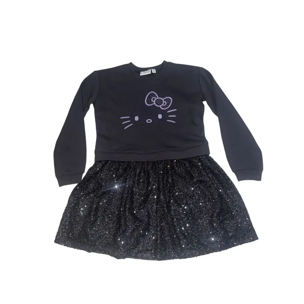 Hello kitty the children place girls sweater dress sequins dress